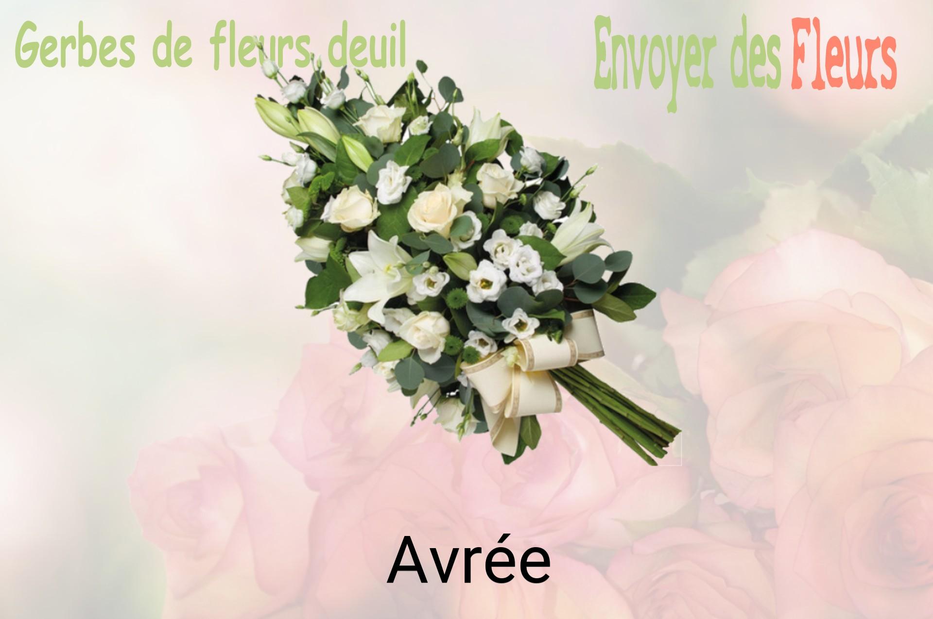 Gerbe de fleurs de deuil livrée à Avrée